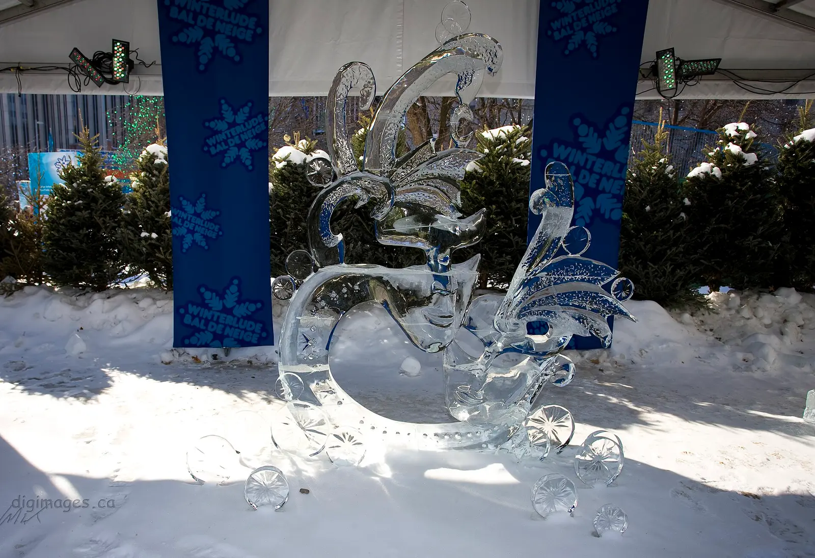 Ice sculptures at the Winterlude festival in Ottawa